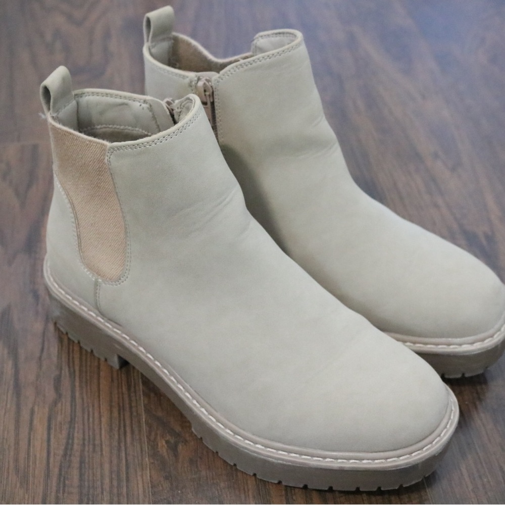 Time and Tru Cream Ankle Boots
